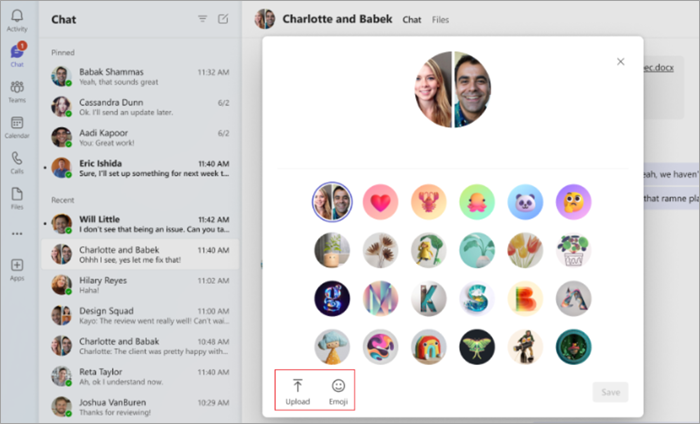 Personalizar imagen de chat grupal en Microsoft Teams